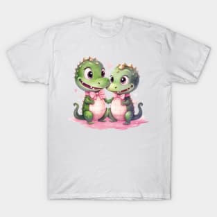 Valentine Crocodile Couple T-Shirt